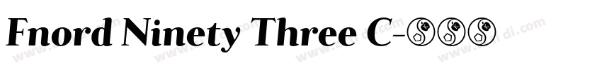 Fnord Ninety Three C字体转换